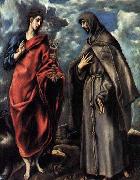 St John the Evangelist and St Francis, GRECO, El
